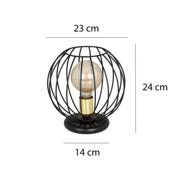 Lampa biurkowa ALBIO LN1 BLACK czarny (144/LN1) - Emibig