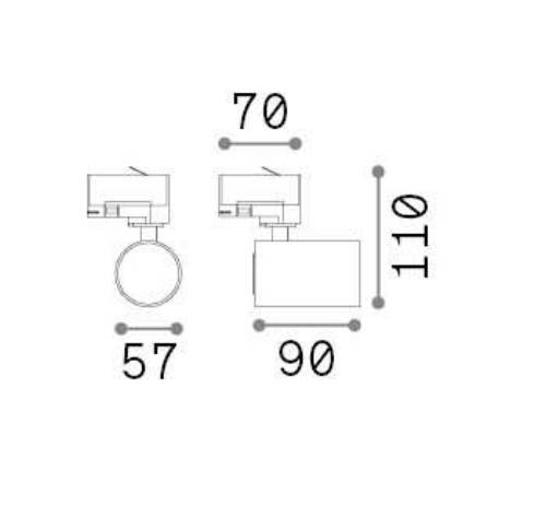 Lampa do szynoprzewodu Ideal Lux Byte 274515