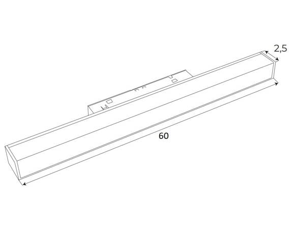 Lampa do szyny magnetycznej M0024N Maxlight Magnetic System On/Off 