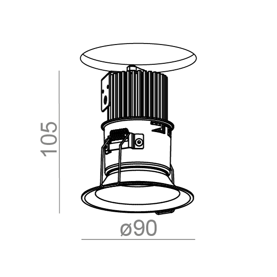 Lampa do zabudowy LED Aqform Hollow 30254-M930-F1-00-13 Biały