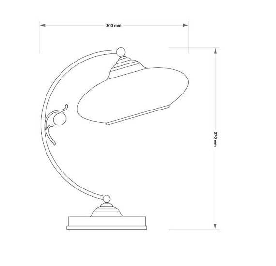 Lampa gabinetowa Kutek Casamia CAS-LG-1(P) Patyna