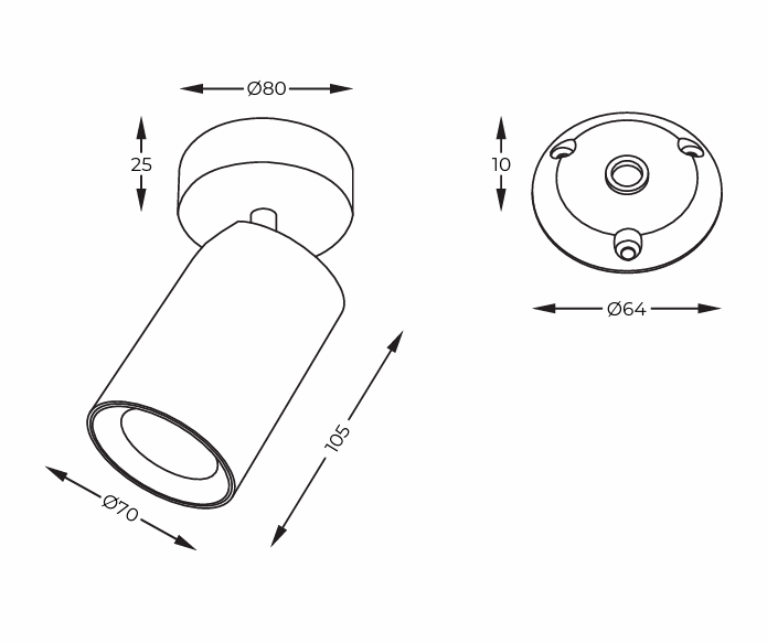 Lampa natynkowa Tore Zuma Line TLS006-GLD