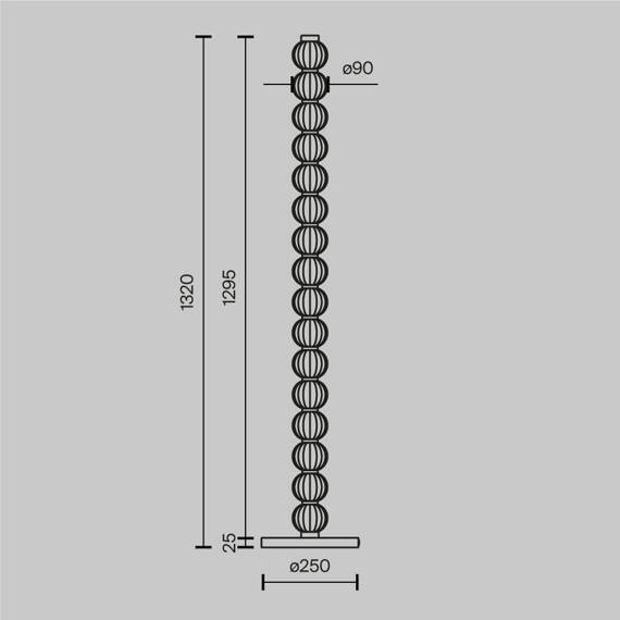 Lampa podłogowa Amulet Maytoni MOD555FL-L23G3K