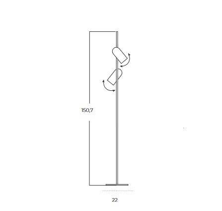 Lampa podłogowa Azzardo Vivi Floor 2 BK AZ5726