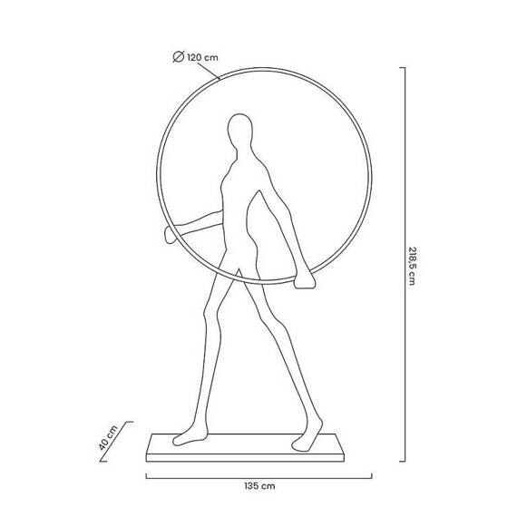 Lampa podłogowa HUMAN ROUND King Home 