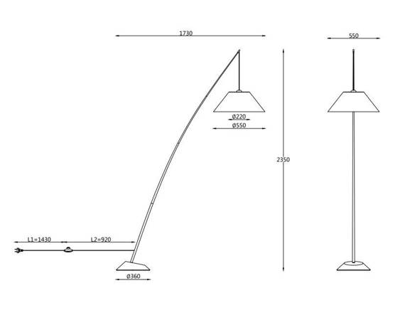 Lampa podłogowa Maytoni Campanula Z002FL-01B Czarna