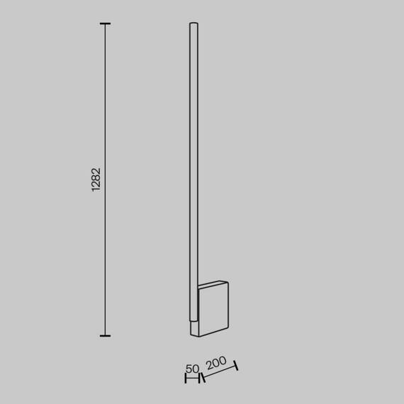 Lampa podłogowa Solid Maytoni MOD277FL-L24GR3K