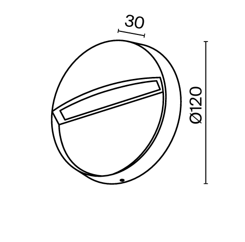 Lampa schodowa O046SL-L3W3K Mane Maytoni