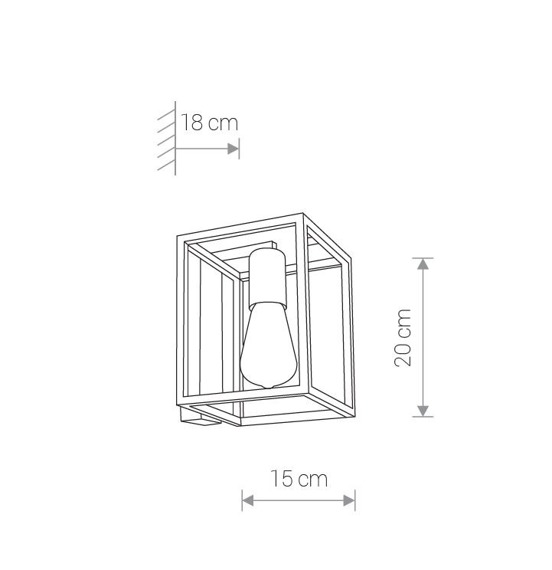 Lampa ścienna 9046 Nowodvorski Crate 