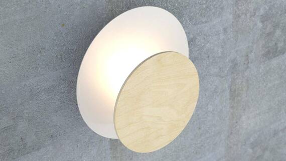 Lampa ścienna CIRCLE 1A WHITE biały (970/1) - Emibig