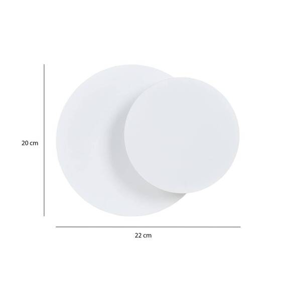 Lampa ścienna CIRCLE 1C WHITE biały (972/1) - Emibig