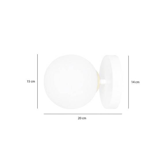 Lampa ścienna FLOKI K1 WHITE-GOLD biały-Złoty (1023/K1) - Emibig