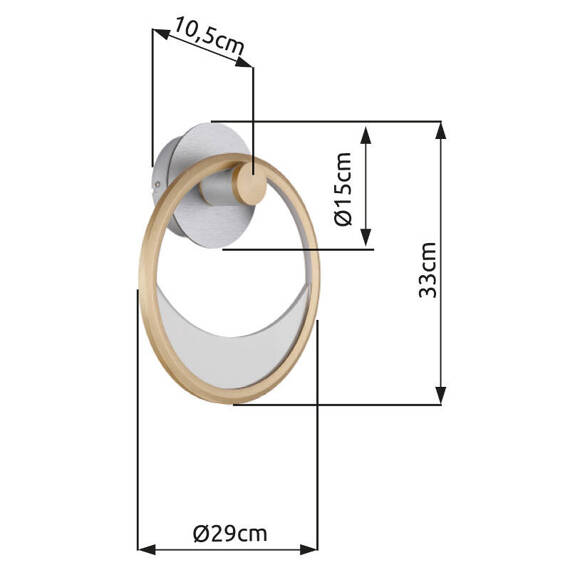 Lampa ścienna Globo Lighting Umbra 67333-16W