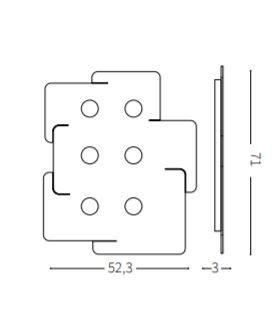 Lampa ścienna, Lampa sufitowa Ideal Lux Totem PL6