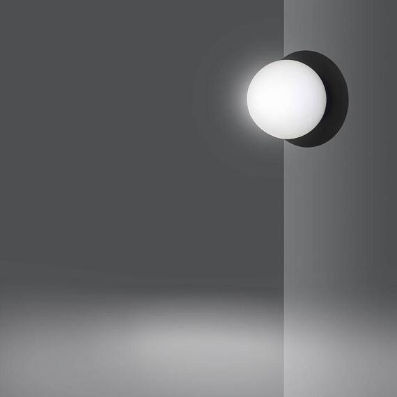 Lampa ścienna MINERVA K1 BLACK czarny (612/K1) - Emibig