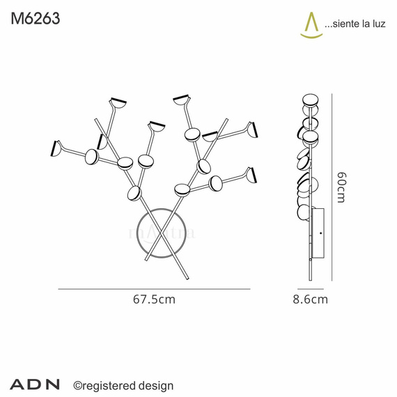 Lampa ścienna Mantra Adn 6263