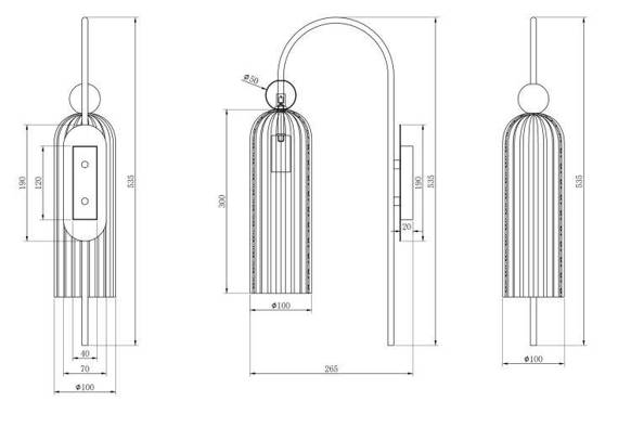 Lampa ścienna Maytoni Antic MOD302WL-01CG