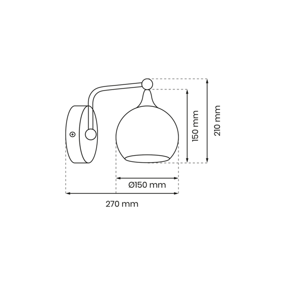 Lampa ścienna Milagro Monte Chrom MLP8399