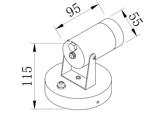 Lampa ścienna Scope czarny (O025WL-01B) - Maytoni