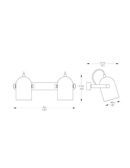 Lampa ścienna Zuma Line A6005-2A Aries 