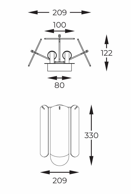 Lampa ścienna Zuma Line Nira MB3523-2-EBCN