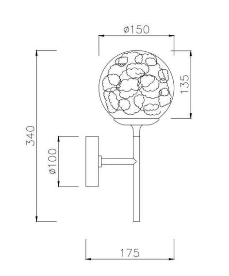 Lampa ścienna w kolorze złotym Maytoni Ligero MOD061WL-01BS