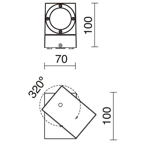 Lampa ścienna zewnętrzna 452B-L0107A-04 Novolux Suevis