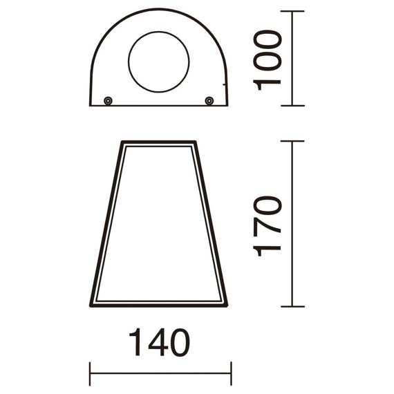 Lampa ścienna zewnętrzna 453A-G21X1A-04 Novolux Alix