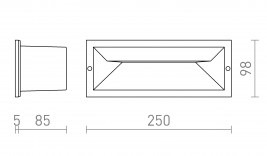 Lampa ścienna zewnętrzna wpuszczana R13620 Ragg Redlux