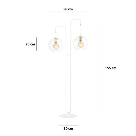 Lampa stojąca ALBIO LP2 WHITE biały (145/LP2) - Emibig