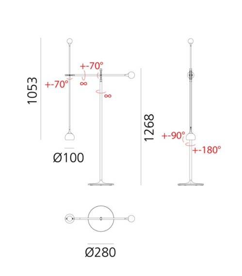 Lampa stojąca Artemide Ixa 1111010A