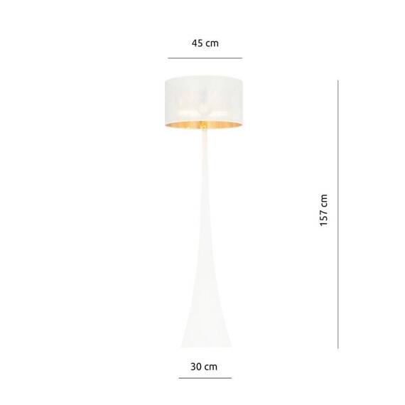 Lampa stojąca ESTRELLA LP1 WHITE/GOLD czarny (1155/LP1) - Emibig