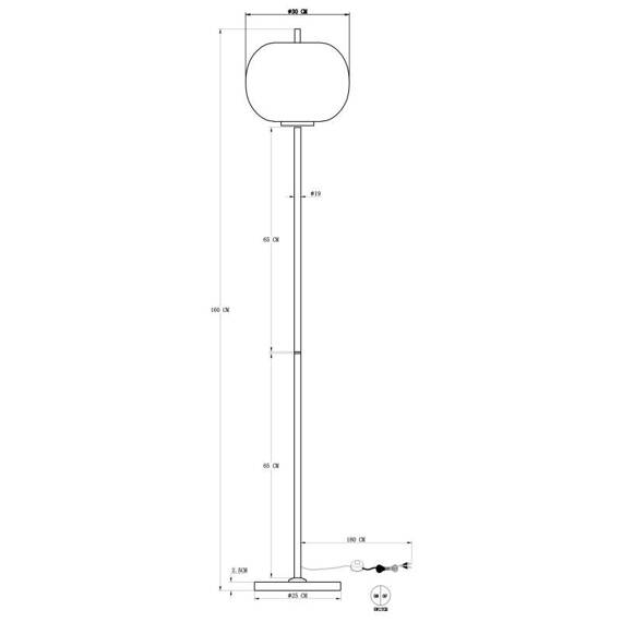 Lampa stojąca Globo Lighting Blacky 15345S