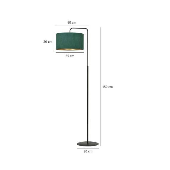 Lampa stojąca HILDE LP1 BL GREEN czarny (1051/LP1) - Emibig