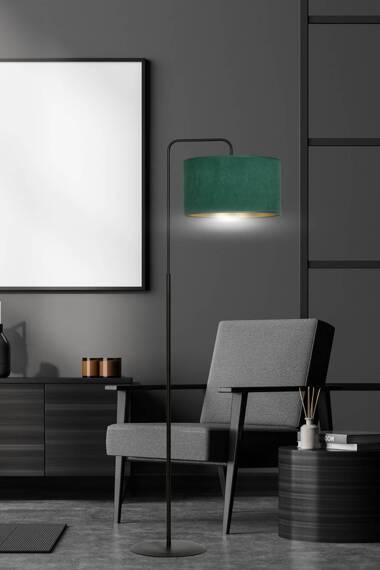 Lampa stojąca HILDE LP1 BL GREEN czarny (1051/LP1) - Emibig