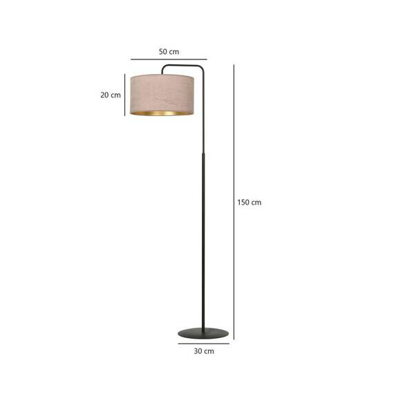 Lampa stojąca HILDE LP1 BL ROSE czarny (1053/LP1) - Emibig