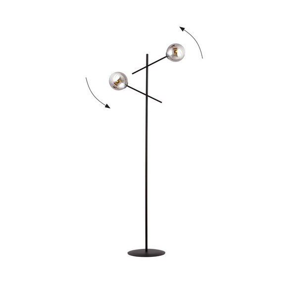 Lampa stojąca LINEAR LP2 BLACK/GRAFIT czarny (1167/LP2) - Emibig