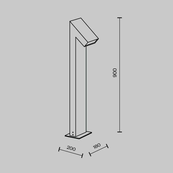 Lampa stojąca zewnętrzna Maytoni O592FL-L15GF3K Guss