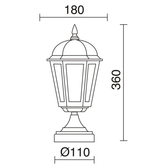 Lampa stojąca zewnętrzna Novolux 024C-G05X1A-02 Bambo