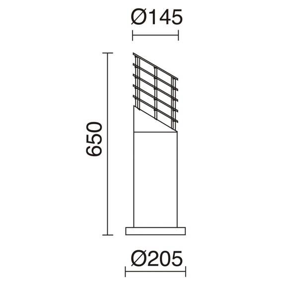 Lampa stojąca zewnętrzna Novolux 159A-G05X1A-03 Jasmin