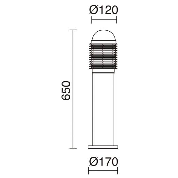 Lampa stojąca zewnętrzna Novolux 286A-G05X1A-03 Siroco