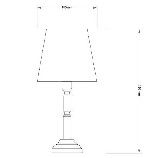 Lampa stolikowa Kutek N Abażur N-LG-1(P/A) Patyna