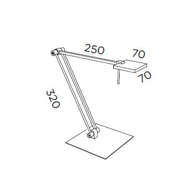 Lampa stołowa LED Pujol Del P-33 nikiel matowy