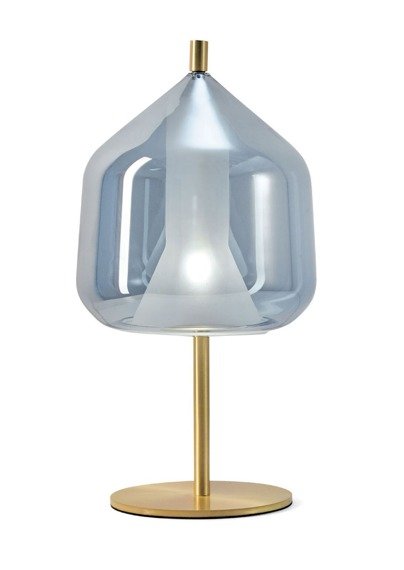 Lampa stołowa z błękitnym kloszem Miloox X-Ray
