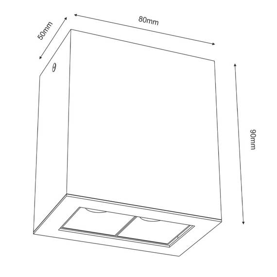 Lampa sufitowa 3000K 1033 Bros Line A-glare