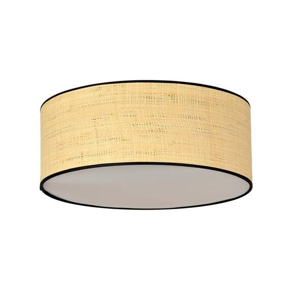 Lampa sufitowa ASTON 3 RATTAN czarny (1149/3) - Emibig