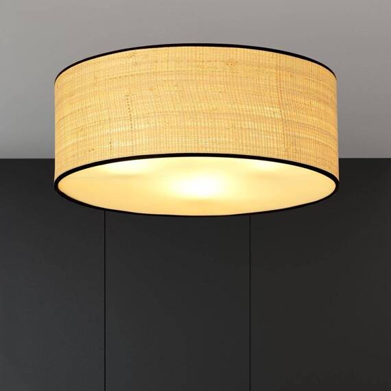 Lampa sufitowa ASTON 3 RATTAN czarny (1149/3) - Emibig