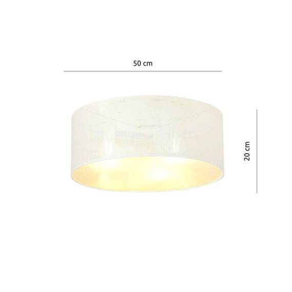 Lampa sufitowa ASTON 3 WHITE/GOLD czarny (1147/3) - Emibig