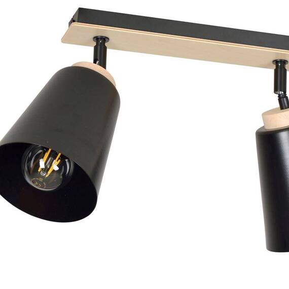 Lampa sufitowa ATLAS 2 BLACK czarny (725/2) - Emibig