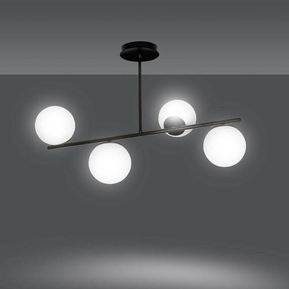 Lampa sufitowa BIOR 4 BLACK czarny (1020/4) - Emibig